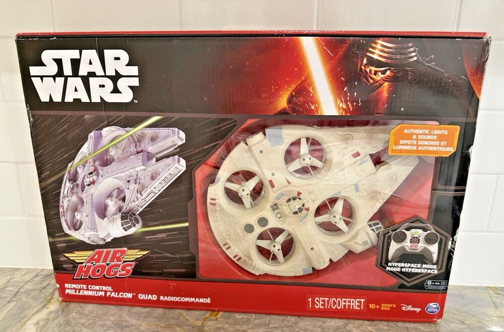 Air Hogs Star Wars Millennium Falcon Quadcopter Drone Remote Control & USB Cable